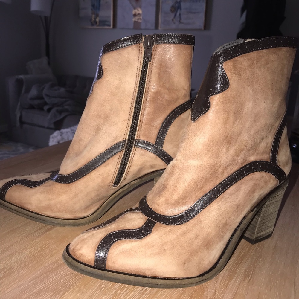 Free People Real Leather Booties